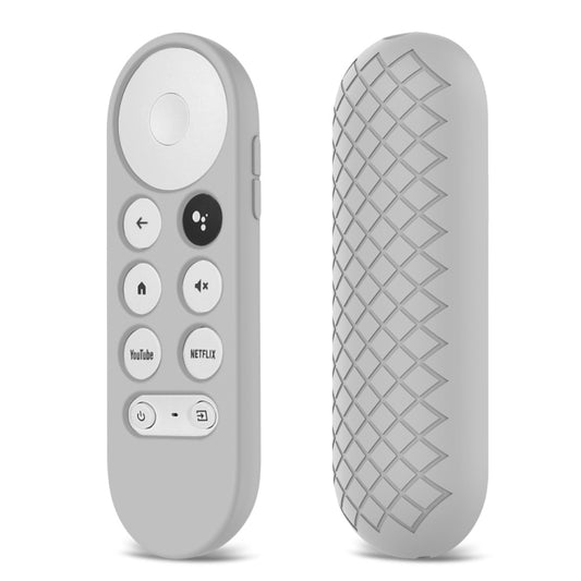 2 PCS Silicone Protective Shell for Google Chromecast 2020 Remote Control(Silver Gray) - Consumer Electronics by buy2fix | Online Shopping UK | buy2fix