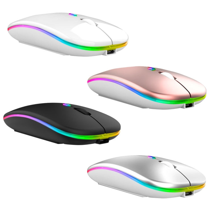 C7002 2400DPI 4 Keys Colorful Luminous Wireless Mouse, Color: 2.4G Rose Gold - Wireless Mice by buy2fix | Online Shopping UK | buy2fix