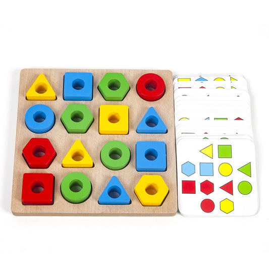 Geometric Figures Matching Blocks Children Puzzle Toy For Single - Math Toys by buy2fix | Online Shopping UK | buy2fix
