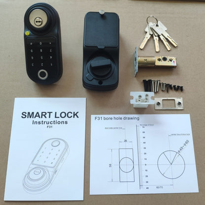 F31 App Graffiti Password Fingerprint Smart Lock - Security by buy2fix | Online Shopping UK | buy2fix