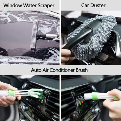 14 PCS / Set Car Wash Gloves Double-Sided Wiper Towel - In Car by buy2fix | Online Shopping UK | buy2fix