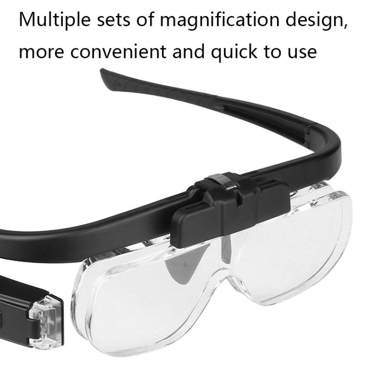 11642DC Multi-magnification Glasses-type Maintenance Rechargeable Magnifying Glass - Consumer Electronics by buy2fix | Online Shopping UK | buy2fix