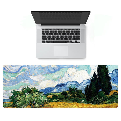 300x800x1.5mm Unlocked Am002 Large Oil Painting Desk Rubber Mouse Pad(Iris) - Mouse Pads by buy2fix | Online Shopping UK | buy2fix