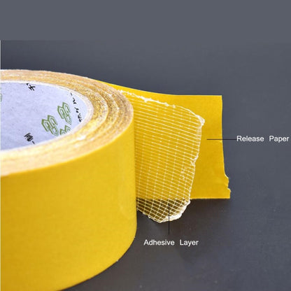 20mmx50 m Double-sided Fiberglass Grid Sticky Adhesive Fiber Transparent Mesh Tape - Tapes by buy2fix | Online Shopping UK | buy2fix