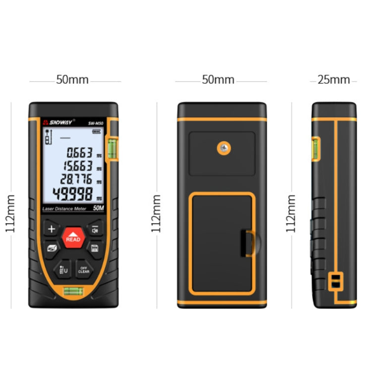 SNDWAY SW-M70 Laser Distance Meter Infrared Measuring Instrument, Distance: 70m - Consumer Electronics by SNDWAY | Online Shopping UK | buy2fix