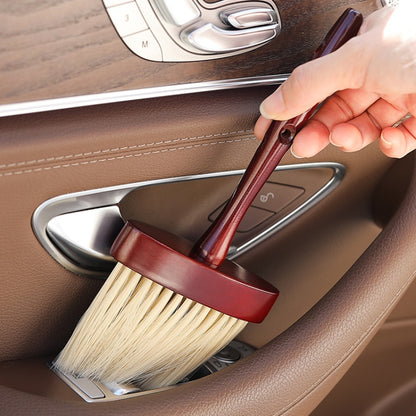 3 PCS Wood Lengthening Handle Dust Brush Car Vent Internal Decoration Soft Brush - In Car by buy2fix | Online Shopping UK | buy2fix