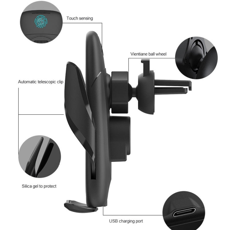 M11 Automatic Electromagnetic 15W Car Wireless Charging Bracket - In Car by buy2fix | Online Shopping UK | buy2fix