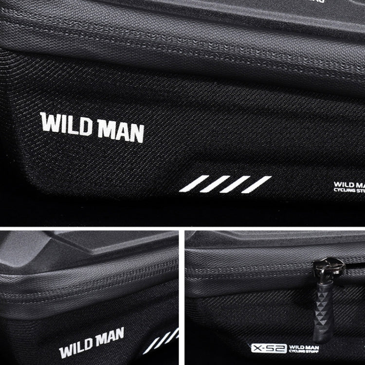 WILD MAN XS2 1L EVA Hard Shell Cycling Rainproof Bicycle Bag(Black Red) - Bicycle Bags by WILD MAN | Online Shopping UK | buy2fix