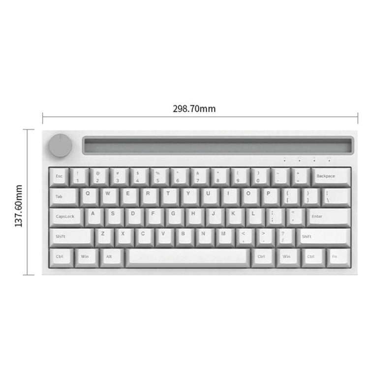 Ajazz K620T 62 Keys Bluetooth Wireless Dual Mode Mechanical Keyboard, Style: Blue Shaft (White) - Wireless Keyboard by Ajazz | Online Shopping UK | buy2fix