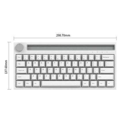 Ajazz K620T 62 Keys Bluetooth Wireless Dual Mode Mechanical Keyboard, Style: Blue Shaft (White) - Wireless Keyboard by Ajazz | Online Shopping UK | buy2fix