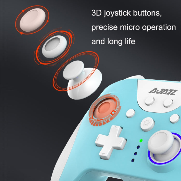 Ajazz AG110 Wired Vibration Sensing Gamepad For Xbox, Cable Length: 2m(White Blue) - Gamepad by Ajazz | Online Shopping UK | buy2fix
