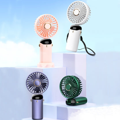 USB Handheld Digital Display Folding Aromatherapy Fan, Battery Capacity: 5000mAh(N15 Pink) - Consumer Electronics by buy2fix | Online Shopping UK | buy2fix