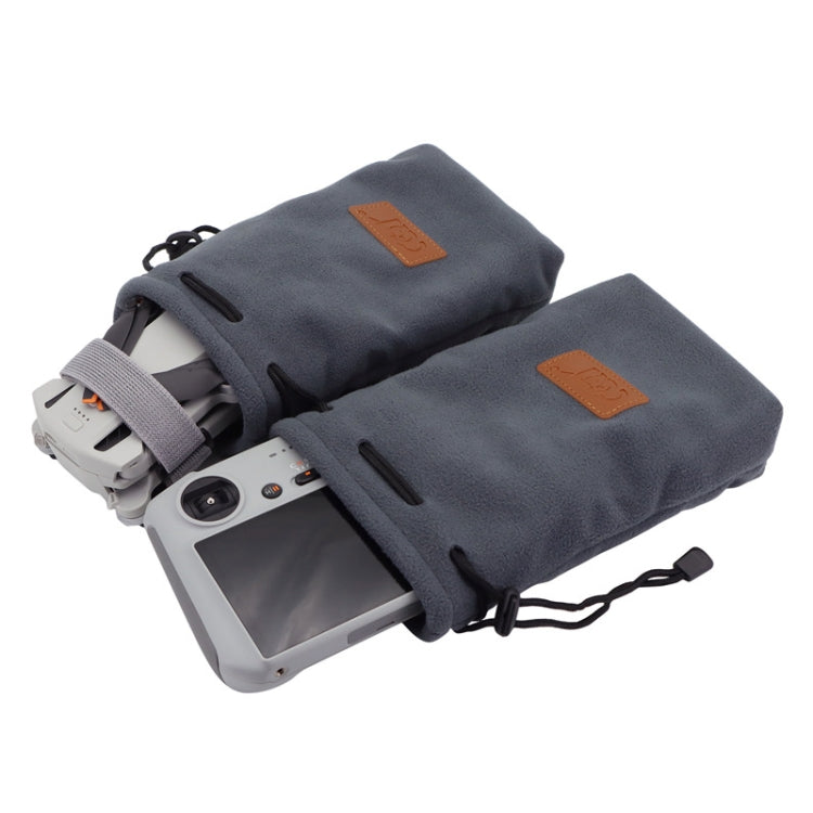 CQT Storage Bag Thick Flannel Bag For DJI Mini 3 Pro,Specification: 2 PCS Bag+Paddle Tie Band - Carry Cases & Bags by CQT | Online Shopping UK | buy2fix