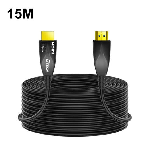 DTECH HDMI 2.0 Version Fiber Optical Line 4K 60Hz Large Screen TV Engineering Wiring, Length: 15m - Cable by DTECH | Online Shopping UK | buy2fix