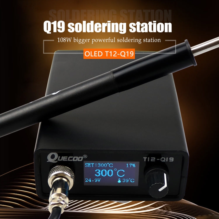 QUECOO 1.3 Inch Display Soldering Station with Handle, Set: EU Plug (Q19+P9) - Home & Garden by QUECOO | Online Shopping UK | buy2fix