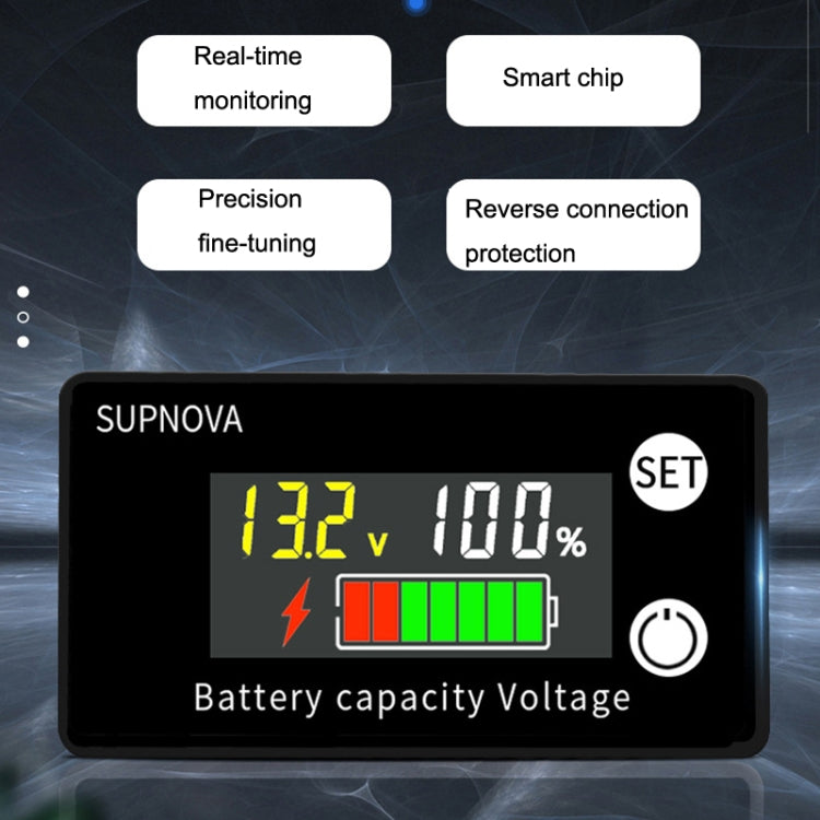 SUPNOVA LCD Color Screen DC Voltmeter Lithium Storage Battery Meter, Style: Ordinary Type - Consumer Electronics by SUPNOVA | Online Shopping UK | buy2fix