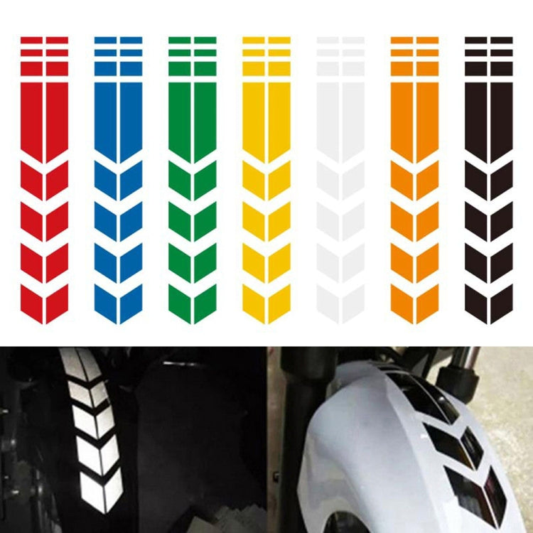 10 PCS Car Stripe Reflective Sticker Motorcycle Fender Arrow Stickers(Red) - In Car by buy2fix | Online Shopping UK | buy2fix