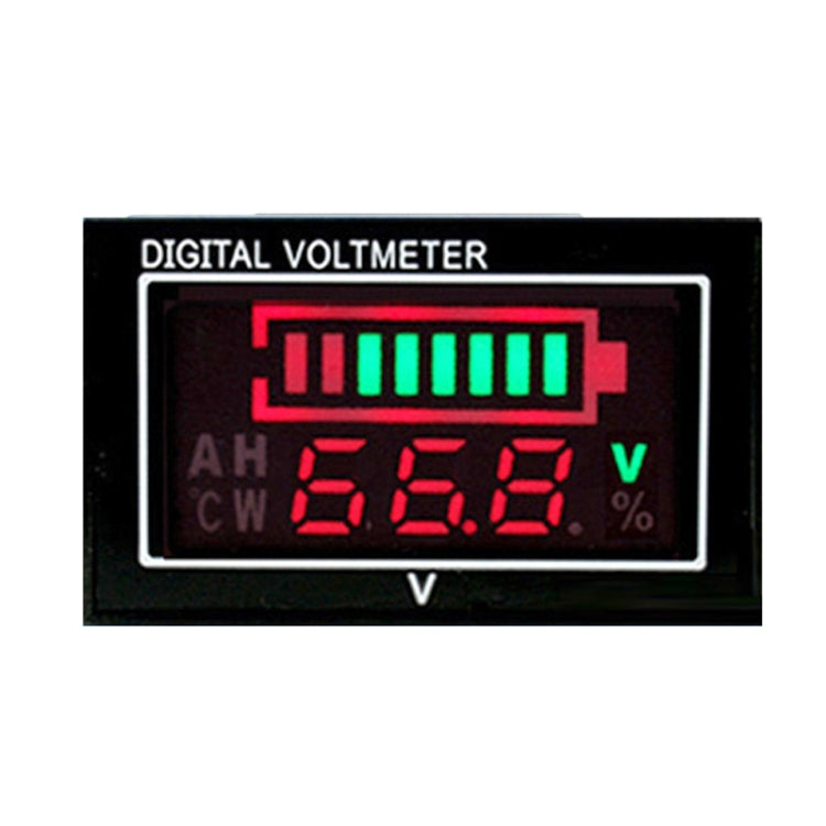 Car Waterproof DC Digital Voltmeter Battery Percentage Display(Black) - In Car by buy2fix | Online Shopping UK | buy2fix