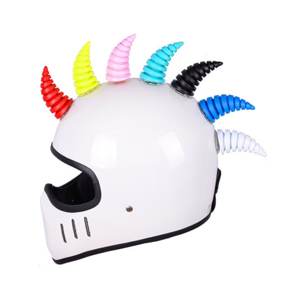 2PCS Motorcycle Horn Sucker Helmet Decoration(White) - In Car by buy2fix | Online Shopping UK | buy2fix