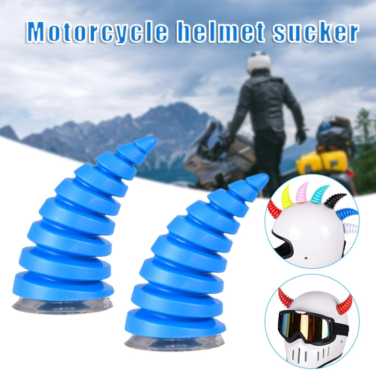 2PCS Motorcycle Horn Sucker Helmet Decoration(Black) - In Car by buy2fix | Online Shopping UK | buy2fix