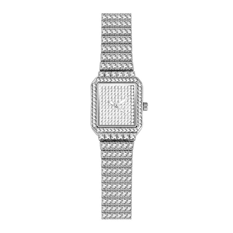 BS Bee Sister F0510B  Ladies Diamond Watch Jewelry Chain Watch(Silver) - Alloy Watches by BS Bee Sister | Online Shopping UK | buy2fix