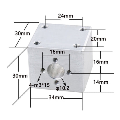 3D Printer T Type Screw T8 Nut Converted Seat(Grey) - Consumer Electronics by buy2fix | Online Shopping UK | buy2fix