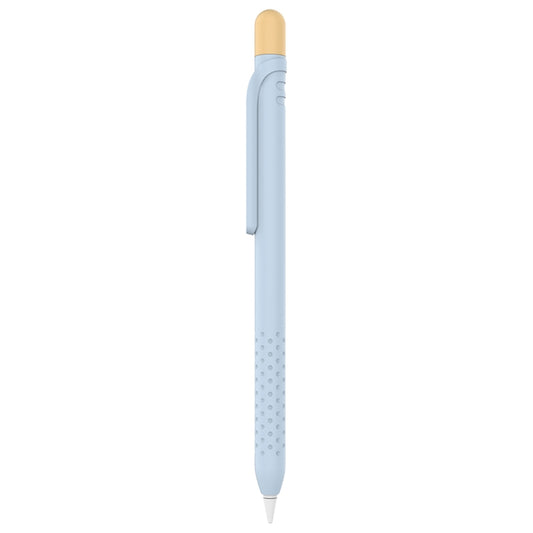 CY152 Magnetic Silicone Storage Colorblock Pen Holder For Apple Pencil 1(Light Blue) - Pencil Accessories by buy2fix | Online Shopping UK | buy2fix