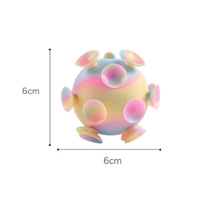 5 PCS Silicone Suction Cup Ball Decompression Toy(Mixed Blue) - Fidget Cube by buy2fix | Online Shopping UK | buy2fix