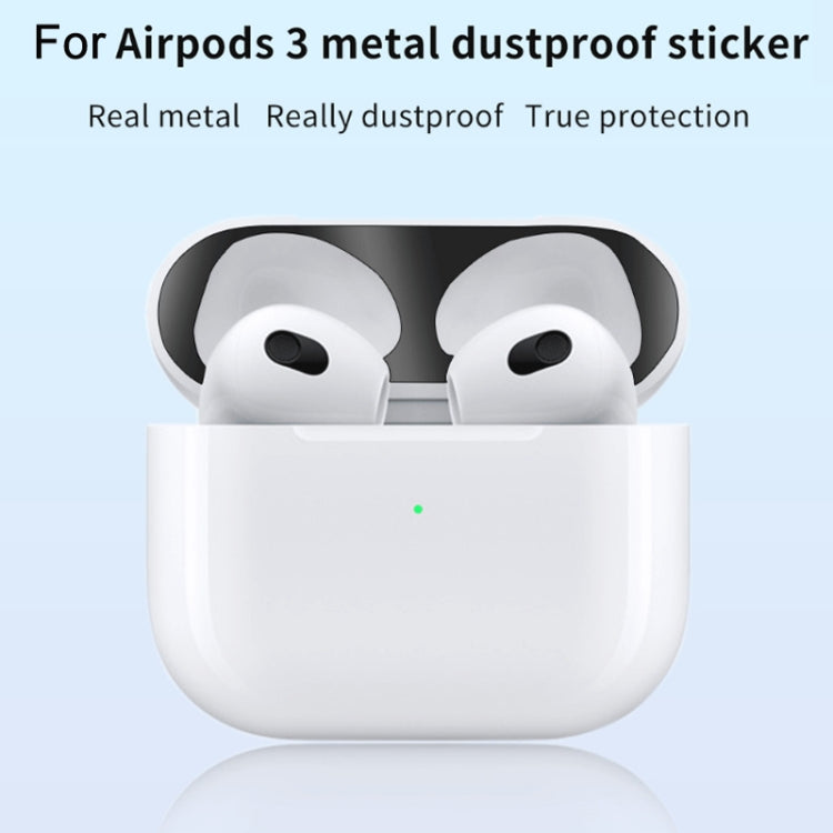 2 PCS Headphone Inner Cover Sticker Dustproof Protective Film For Airpods 3(Rose Gold) - Protective Sticker by buy2fix | Online Shopping UK | buy2fix