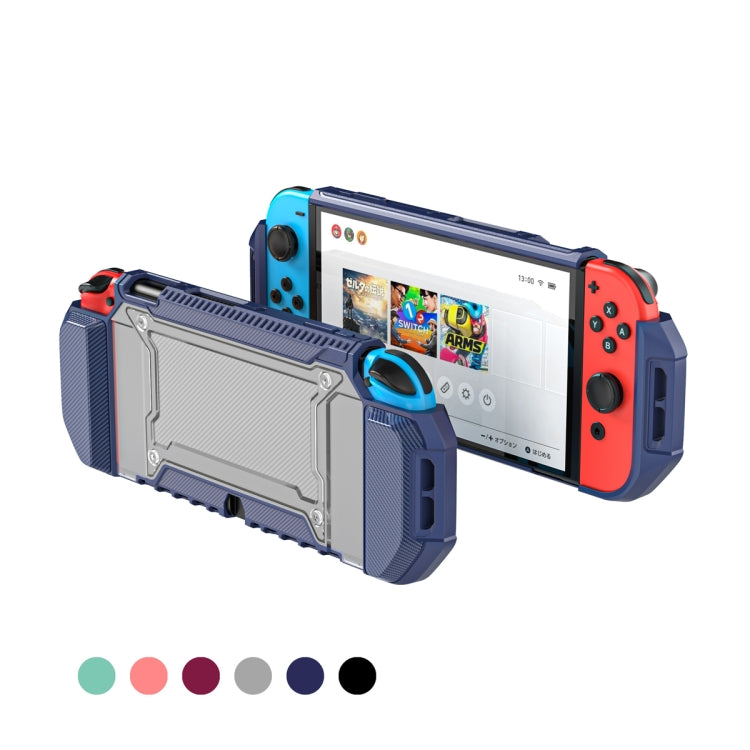 TPU+PC Two-in-one Non-slip Protective Case for Nintendo Switch OLED(Grey) - Cases by buy2fix | Online Shopping UK | buy2fix