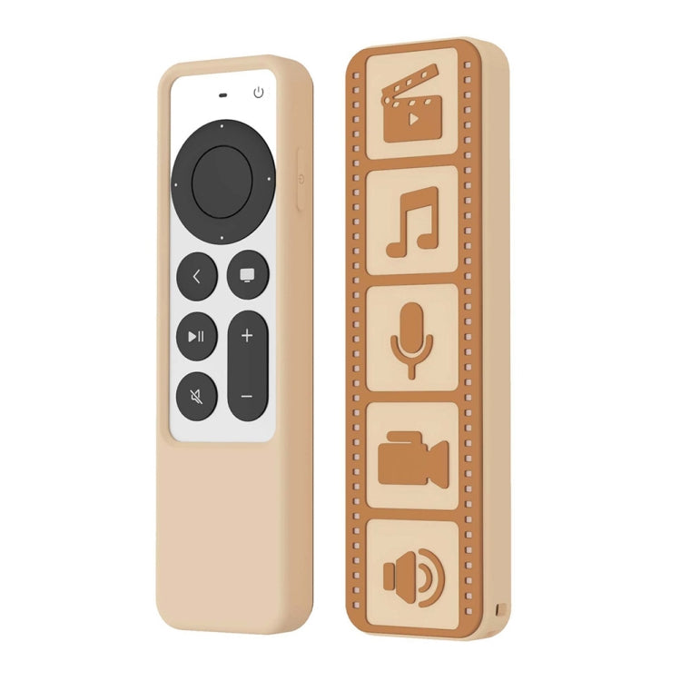 Silicone Remote Controller Waterproof Anti-Slip Protective Cover For Apple TV 4K 2021(Brown) - Consumer Electronics by buy2fix | Online Shopping UK | buy2fix