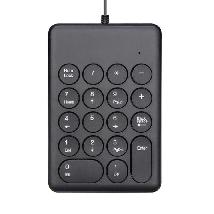 269 18 Keys Accounting Bank Engineering Wired Mini Chocolate Numeric Keypad, Cable Length: 1.25m(Black) - Wired Keyboard by buy2fix | Online Shopping UK | buy2fix