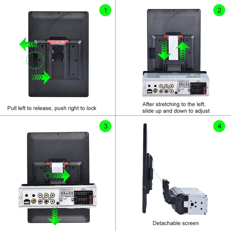 C800 9.5 Inch MP5 Single Butt Carplay Player, Style: Standard+12 Light Camera - In Car by buy2fix | Online Shopping UK | buy2fix