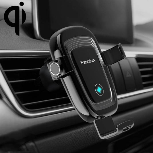 S19 15W Gravity Car Phone Wireless Charging Stand(Black) - In Car by buy2fix | Online Shopping UK | buy2fix
