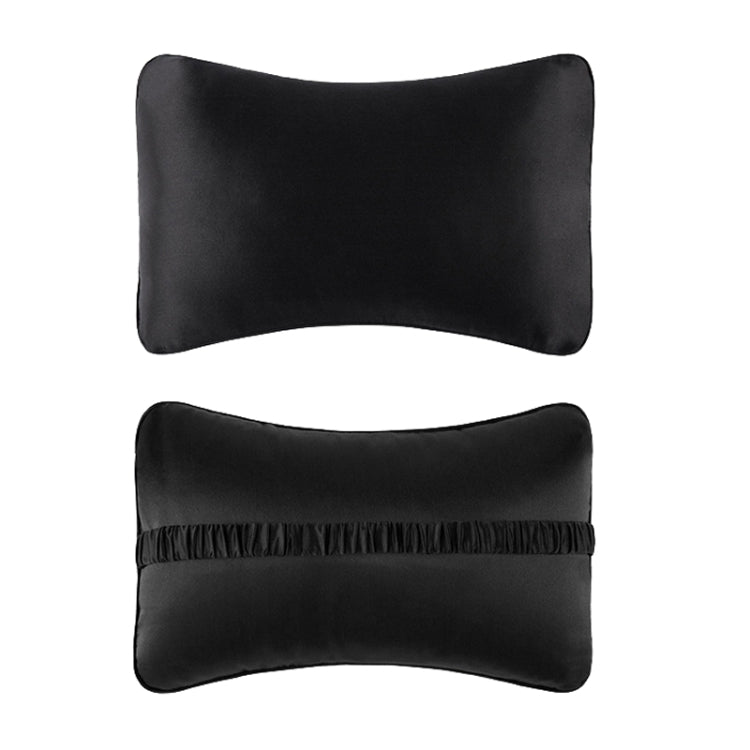 TZ19 Silk Car Head Pillow Car Memory Foam Comfort Lumbar Support(Black) - In Car by buy2fix | Online Shopping UK | buy2fix