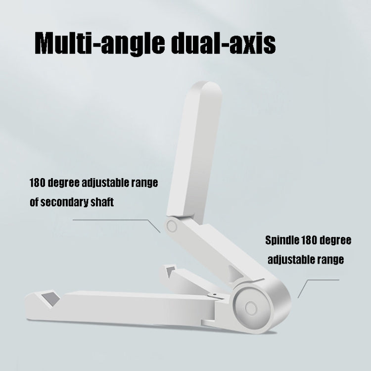 54356 Multifunctional Desktop Universal Foldable Triangular Phone Holder(White) - Desktop Holder by buy2fix | Online Shopping UK | buy2fix
