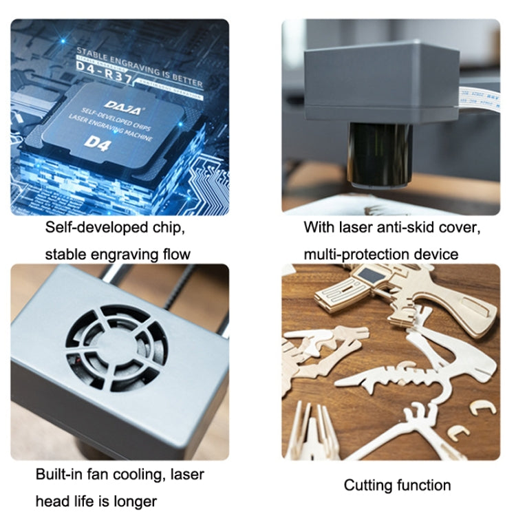 DAJA DJ7 7W Non-metal Laser Carvings Mini Marking Machine Can Cut Wood Board Paper Leather, US Plug - Consumer Electronics by DAJA | Online Shopping UK | buy2fix