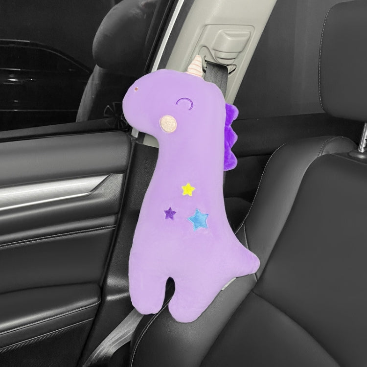 Car Seat Belt Pillow Shoulder Cover Cartoon Insurance Belt(Purple) - In Car by buy2fix | Online Shopping UK | buy2fix