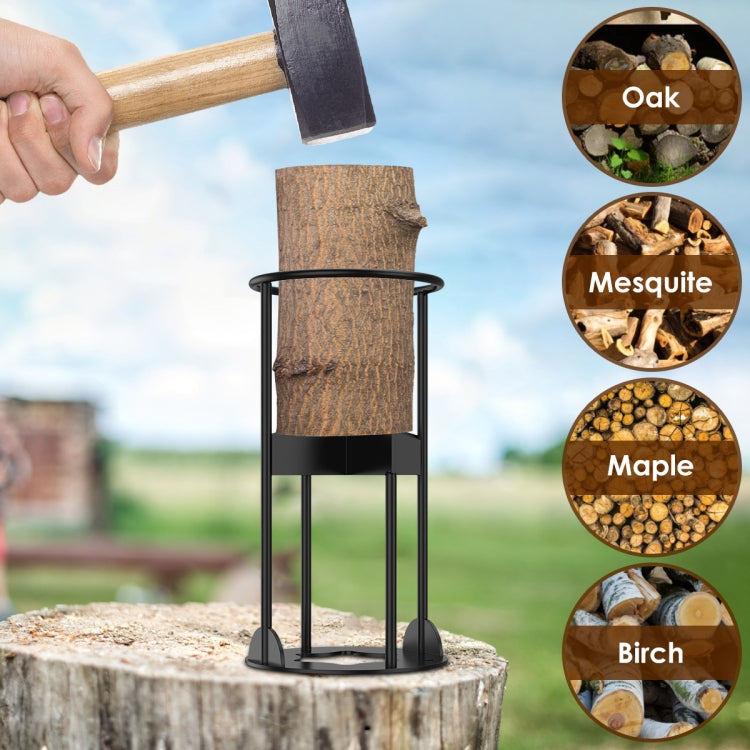 Cross Firewood Kindling Splitter Manual Log Splitter with Carbon Steel Cutter Head, Model: Large C Type - Wood Chopping Tool by buy2fix | Online Shopping UK | buy2fix