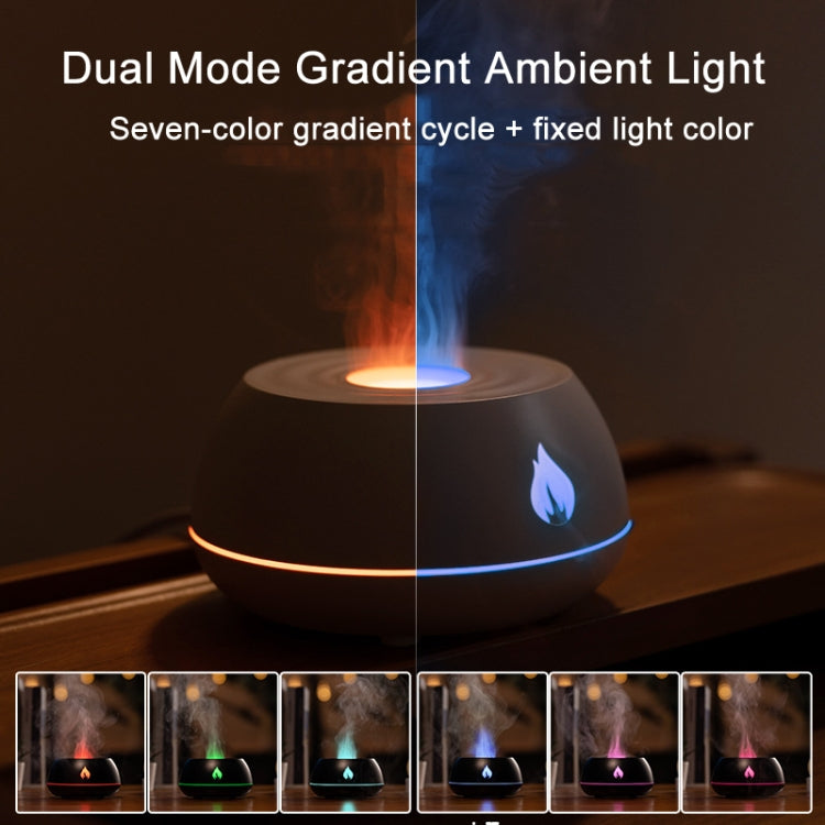 DQ707 130ml Simulation Flame Aromatherapy Machine Seven-color Ambient Light Humidifier  White - Home & Garden by buy2fix | Online Shopping UK | buy2fix