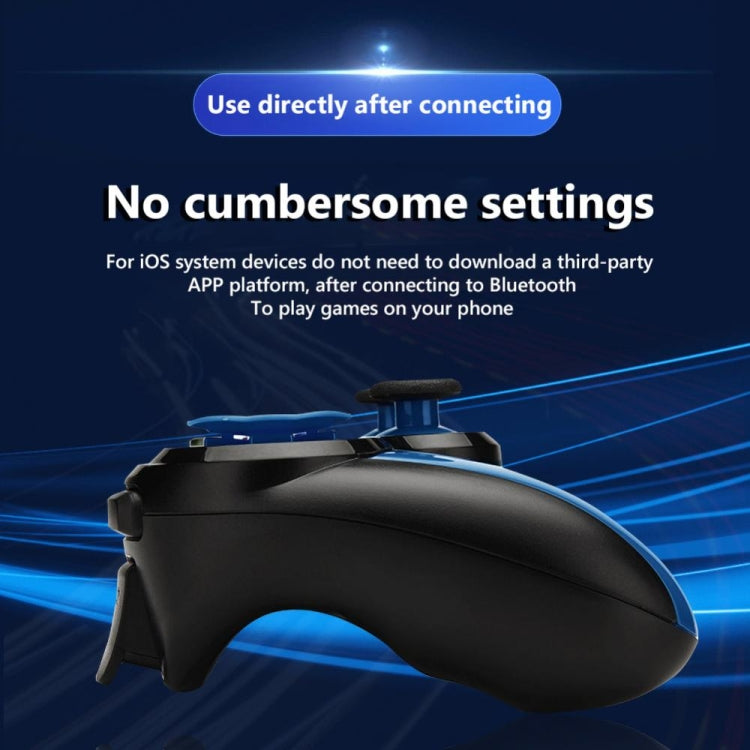 VR SHINECON S9 For Android/iOS Phones Wireless Bluetooth Direct Play Game Handle With Holder(Blue Black) - Gamepads by VR SHINECON | Online Shopping UK | buy2fix