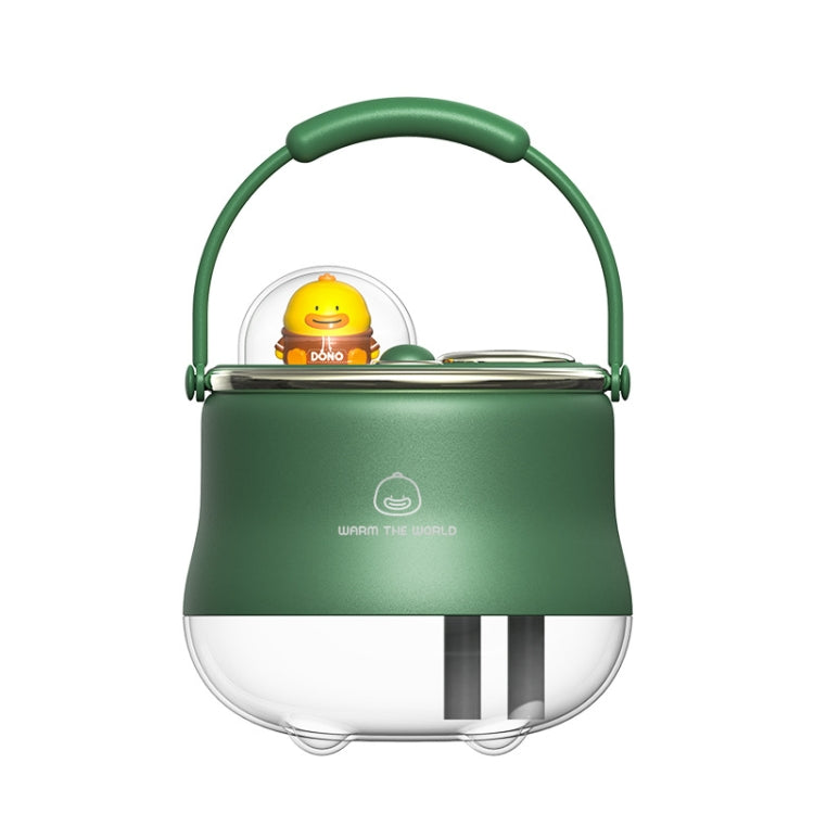 Icarerfamily F08 Cartoon Desktop Double Spray Humidifier with Night Light, Spec: Plug-in (Green) - Home & Garden by buy2fix | Online Shopping UK | buy2fix