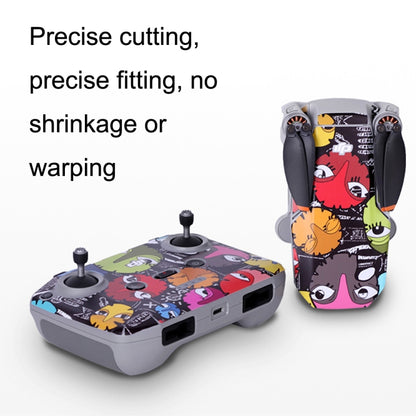 Sunnylife MM2-TZ452 For DJI Mini 2 Waterproof PVC Drone Body + Arm + Remote Control Decorative Protective Stickers Set(Watercolor Splash Ink) - DJI & GoPro Accessories by Sunnylife | Online Shopping UK | buy2fix