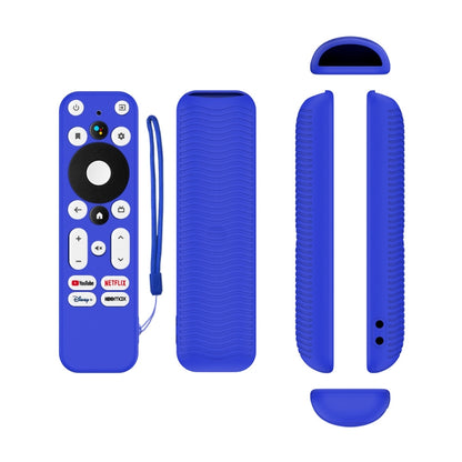 For ONN Android TV 4K UHD Streaming Device Y55 Anti-Fall Silicone Remote Control Cover(Blue) - Consumer Electronics by buy2fix | Online Shopping UK | buy2fix