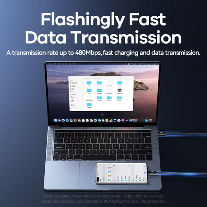 Remax  RC-C035 Dual USB-C / Type-C USB2.0  240W Fast Charging Data Cable, Length:1m -  by REMAX | Online Shopping UK | buy2fix
