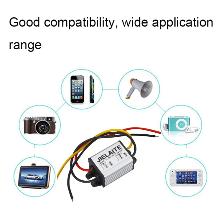 JIELAITE LK1253 15W Aluminum Alloy Intelligent Protection Waterproof Car Power Converter(12V to 3.3V/3A) - In Car by JIELAITE | Online Shopping UK | buy2fix