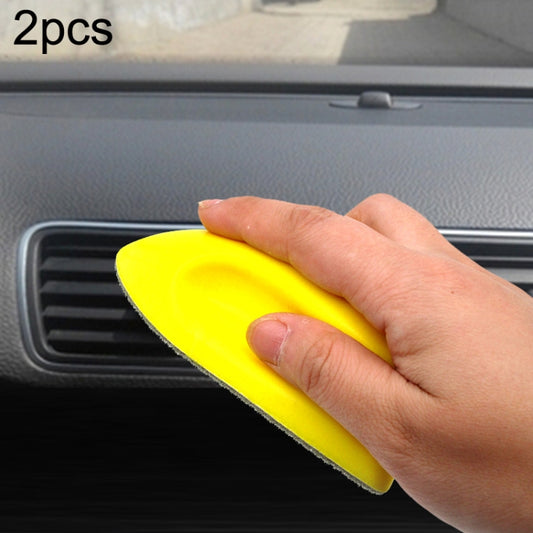 2pcs Car Sewing Multi-function Nano Clean Brush Interior Leather Seat Remove Dirt and Clean Brush(Yellow) - In Car by buy2fix | Online Shopping UK | buy2fix