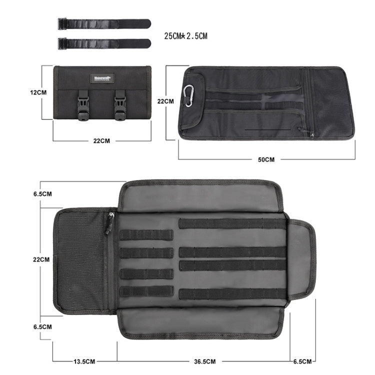 Rhinowalk MT103 Motorcycle Maintenance Tool Storage Bag Portable Repair Kit Bag(Black) - Bags & Luggages by Rhinowalk | Online Shopping UK | buy2fix