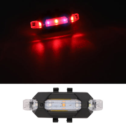 Motorcycle Bicycle Charging Strobe Decorative Warning Tail Light(Red Blue Light) - Taillights by buy2fix | Online Shopping UK | buy2fix