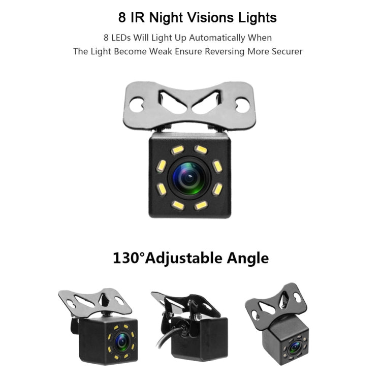 R0003 LED Fill Light External Reversing Video Camera HD Night Vision CCD Car Camera 12 Lights Camera(P System) - In Car by buy2fix | Online Shopping UK | buy2fix